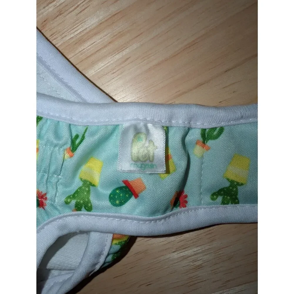 Pet Magasin Cute Cactus Print Washable Dog Diaper w/ Waterproof Layer SZ M